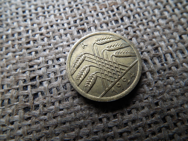 Németország 50 rentenpfennig 1924 A , pfennig , Weimar 