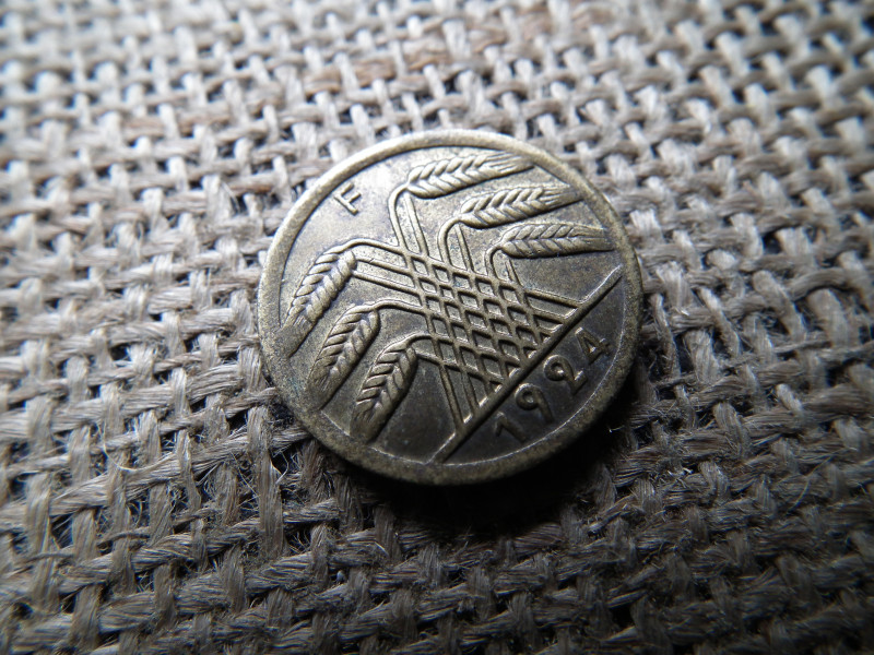 Németország 50 rentenpfennig 1924 F , pfennig , Weimar 