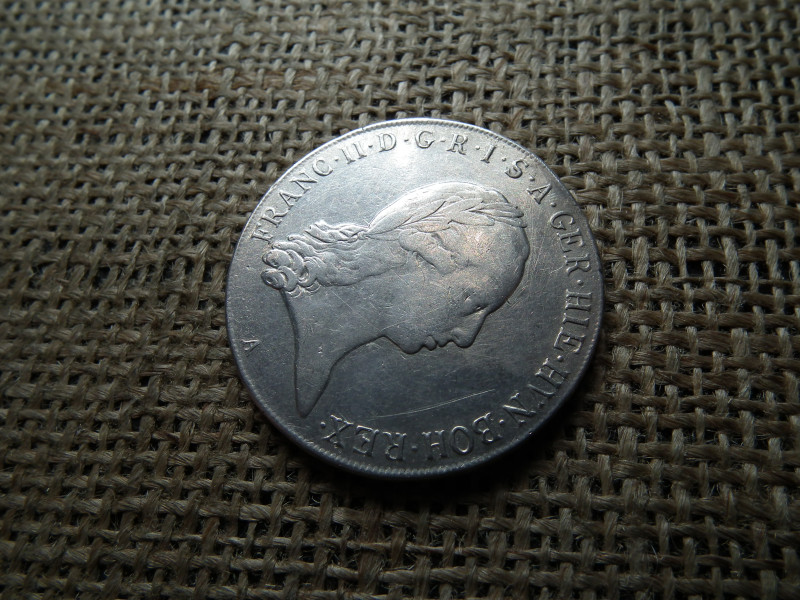 II. Ferenc , ezüst 1 tallér 1796 A , fülnyom  , thaler 