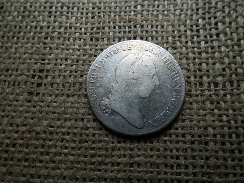 II. József ezüst  1/2 koronatallér 1789 A , tallér 