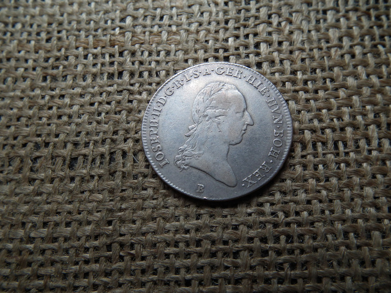 II. József 1/4 Korona Tallér 1790 B , ezüst 