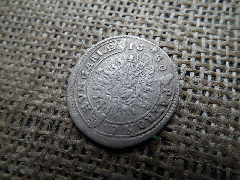 I. Lipót , ezüst 15 krajcár 1680 KB , XV kreuzer 