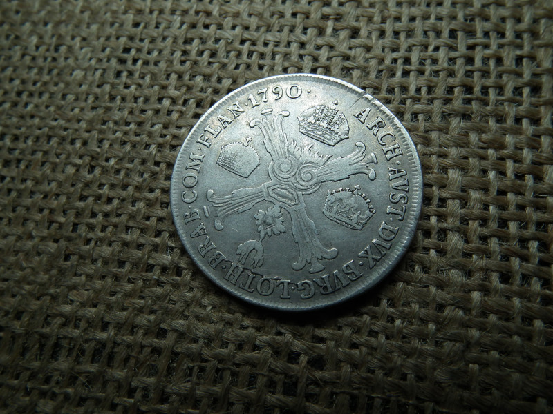 II. József 1/2 Korona Tallér 1790 M , ezüst , Milánói veret , ritkább ! 