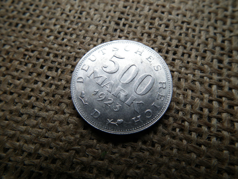 Németország , 500 márka 1923 D , mark 