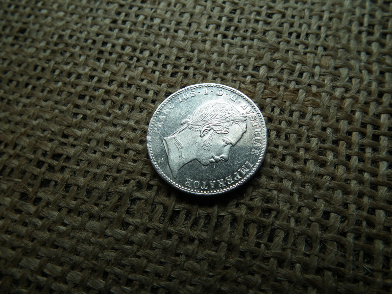 Ferenc József , ezüst 1/4 Florin 1859 V , Velence 