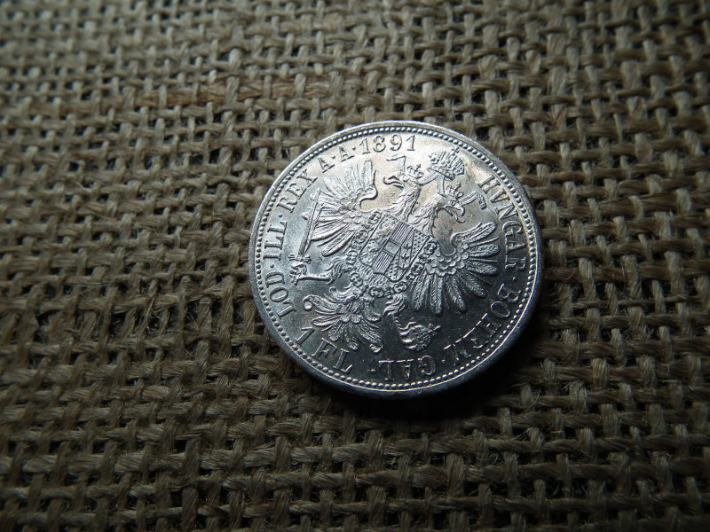 Ferenc József , ezüst 1 florin 1891
