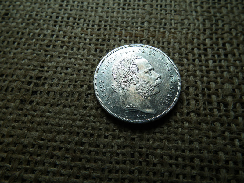 Ferenc József , ezüst 1 forint 1872 KB , Körmöcbánya , extra 