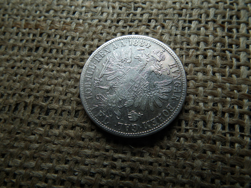 Ferenc József , ezüst 1 florin 1884