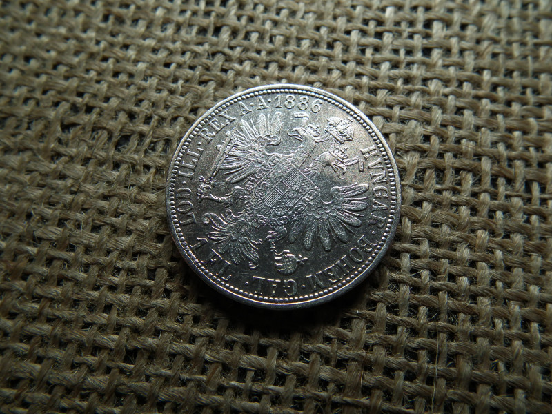 Ferenc József , ezüst 1 florin 1886
