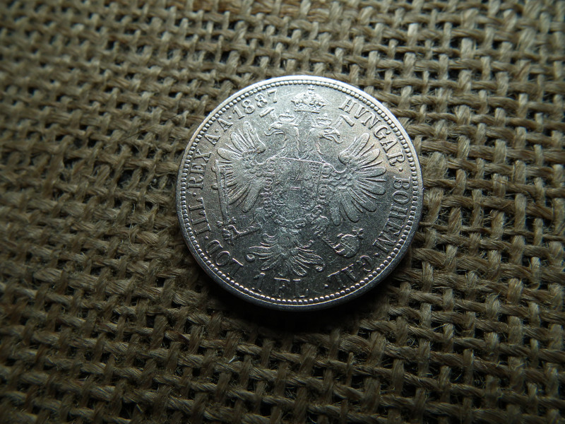 Ferenc József , ezüst 1 florin 1887