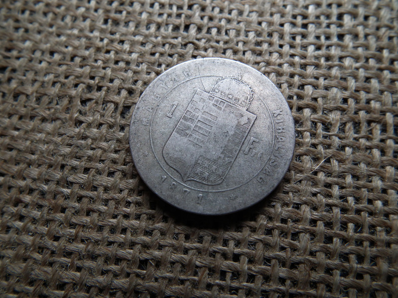 Ferenc József , ezüst 1 forint 1871 KB , ritka 