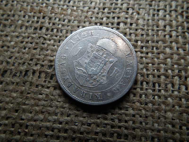 Ferenc József , ezüst 1 forint 1888 KB 