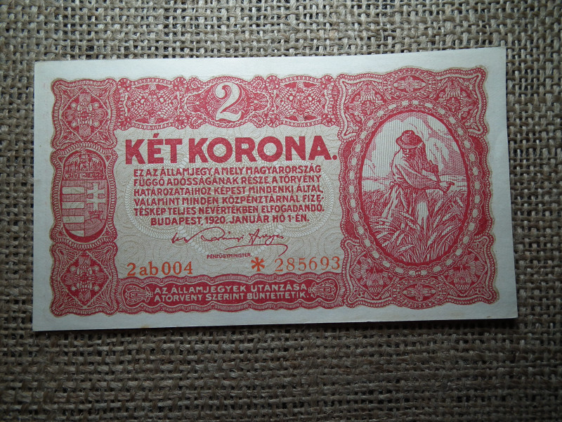 2 korona 1920 , csillagos 