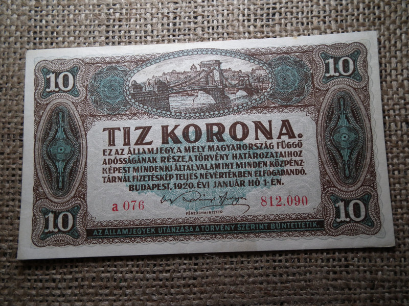 10 korona 1920 