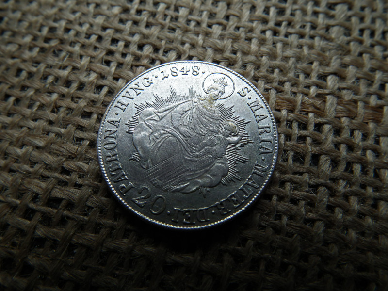 V. Ferdinánd ezüst 20 krajcár 1848 B , Körmöcbánya 