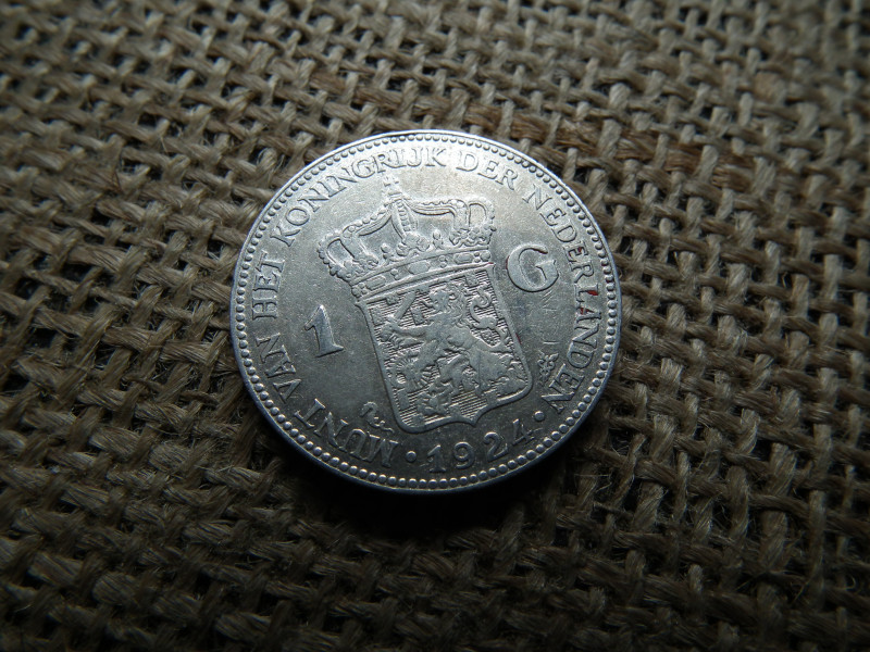 Hollandia , ezüst 1 gulden 1924 