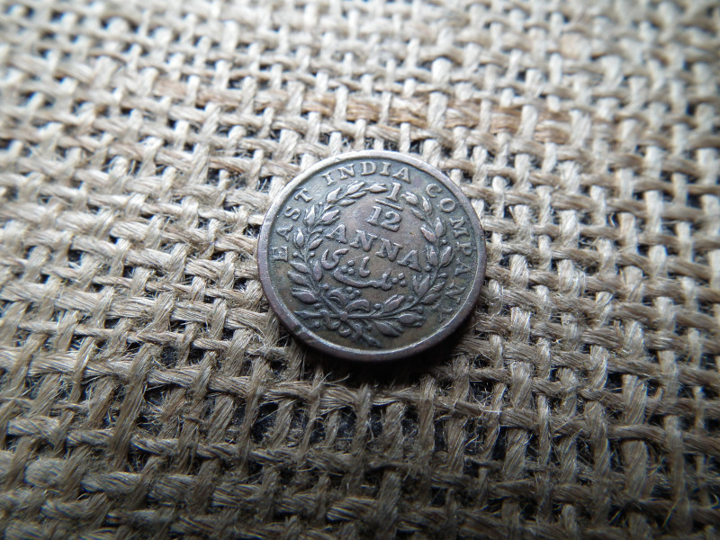 India - Brit 1/12 Anna 1835  - IV. Vilmos király és Viktória királynő , Kelet Indiai társaság 