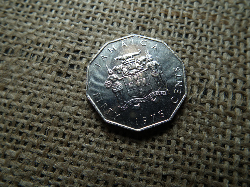 Jamaica 50 cent 1975 , cents , verdefényes  