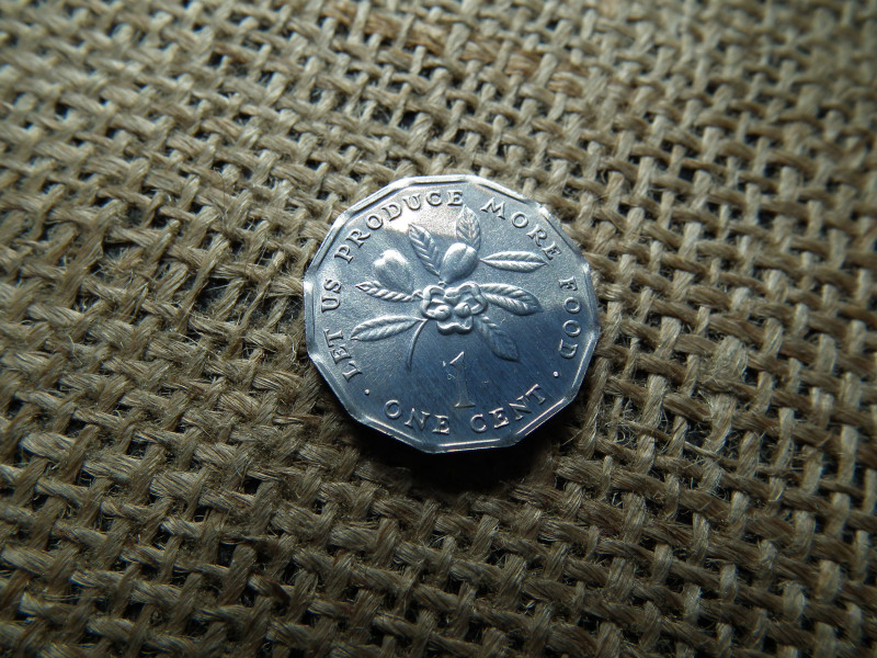 Jamaica 1 cent 1975 , verdefényes  , FAO 