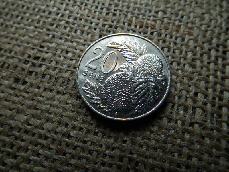 Szamoa 20 sene 1974 , verdefényes ,  Tanumafili II