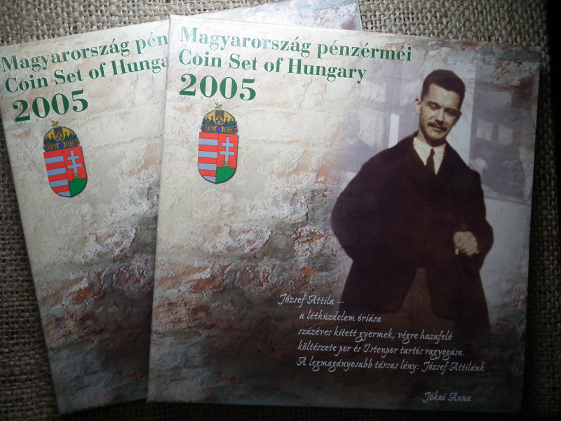 Dísztokos forgalmi sor 2005 PP , József Attila 10 forint    , Forint , ár / sor 