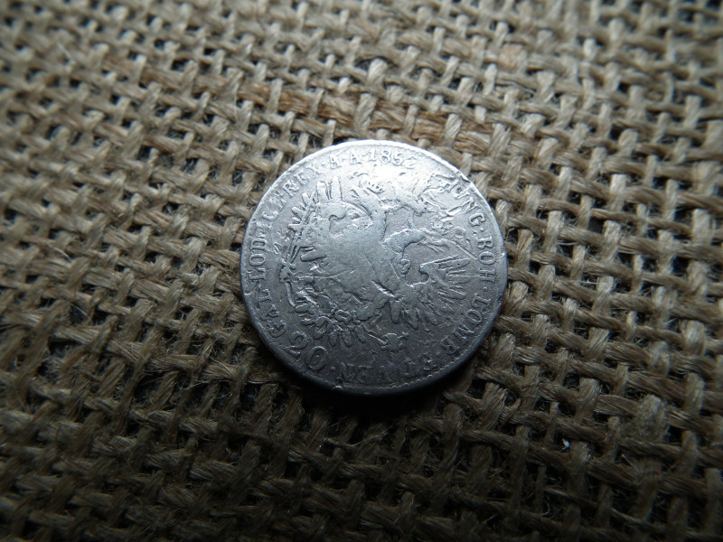 20 krajcár 1852 B , ezüst 