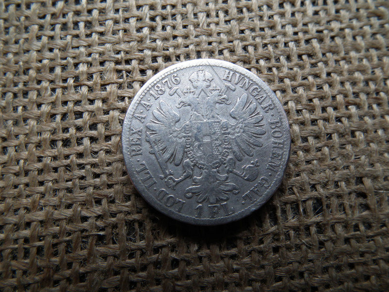 Ezüst 1 florin 1876 , ritkább évszám 