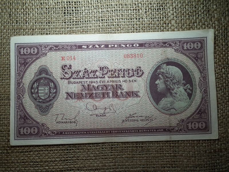 100 pengő 1945 