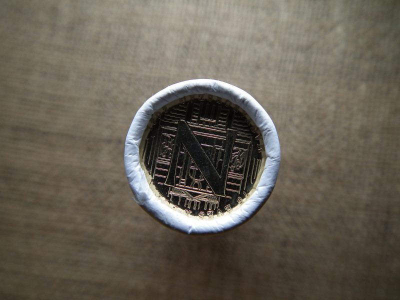 5 forint 2021 75 éves a forint emlék kiadás rolni " N " betűvel UNC