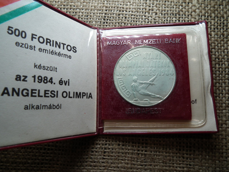 Ezüst 500 forint 1984 , Los Angeles -i Olimpia