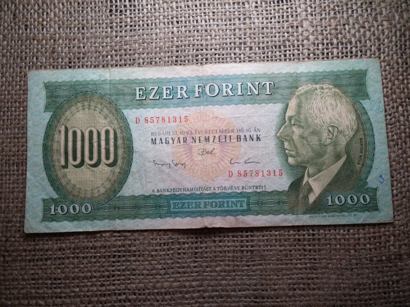 1000 forint 1993 D 