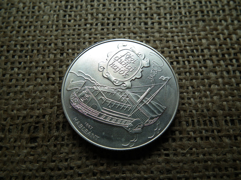 Régi dunai hajók Hableány 1867 ,  ezüst 1000 Forint 1995 