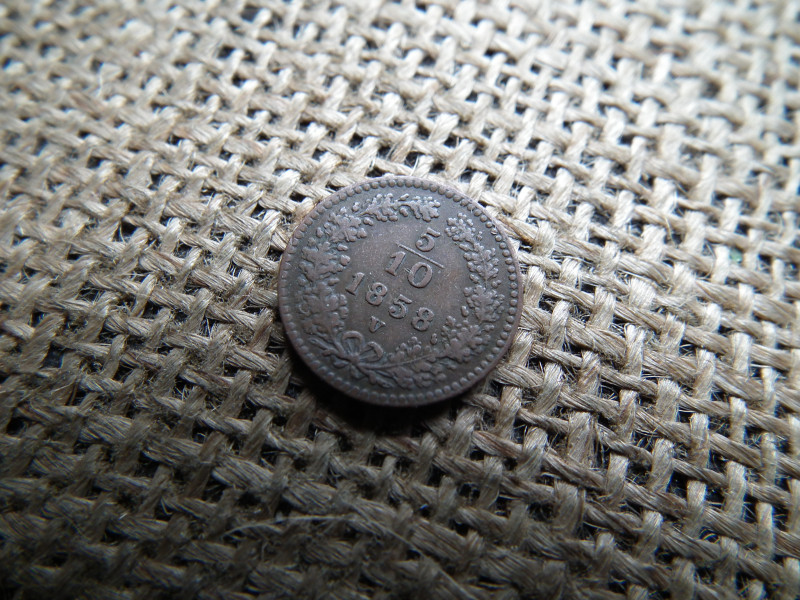 5/10 krajcár 1858 V , Velence 