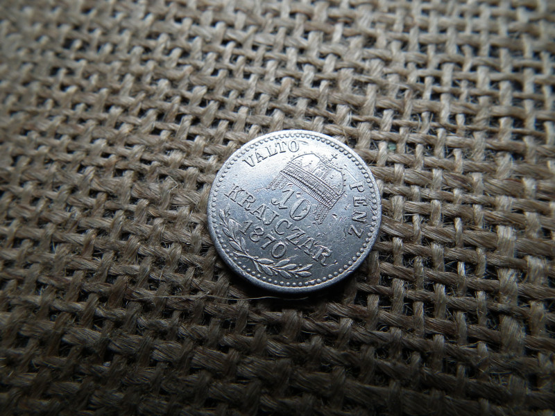 Ezüst 10 krajcár 1870 KB , VP