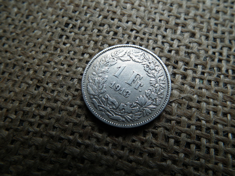Svájc , ezüst 1 frank 1913 B , franc