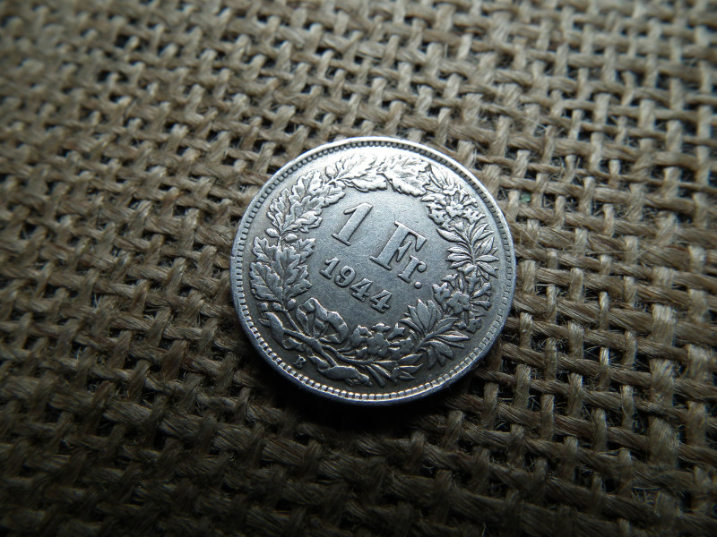 Svájc , ezüst 1 frank 1944 B , franc