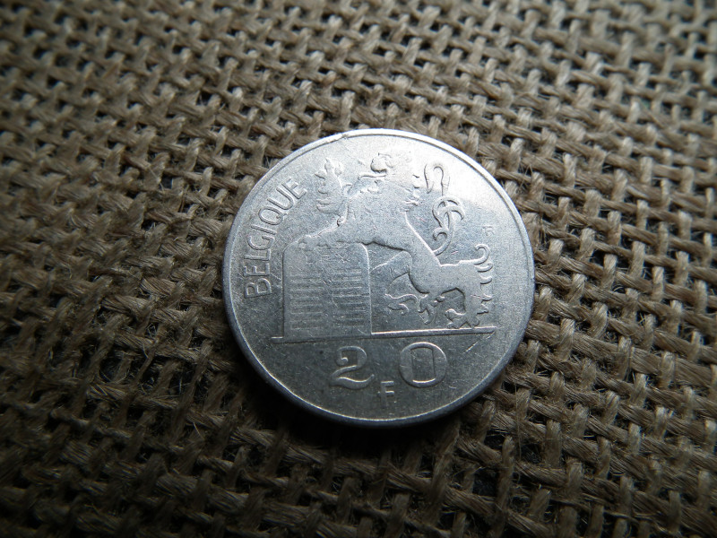 Belgium , ezüst 20 frank 1950 