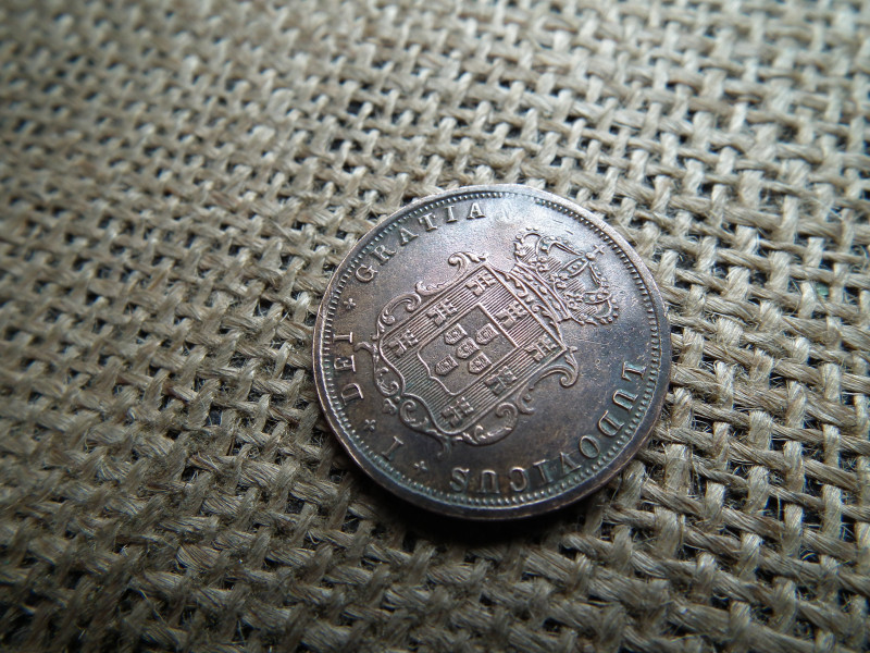 Angola , 5 reis 1872 , V réis , I. Lajos 