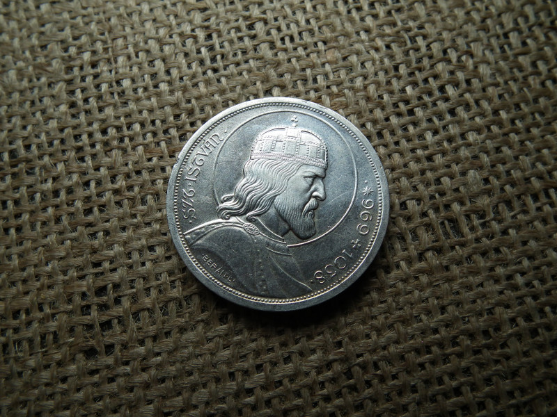 Ezüst 5 pengő 1938 ,  Szent István