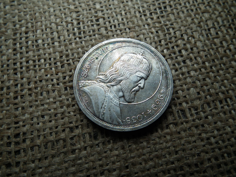 Ezüst 5 pengő 1938 ,  Szent István