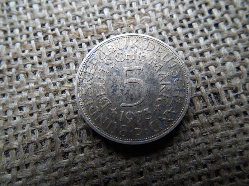 Ezüst 5 márka 1973 D 