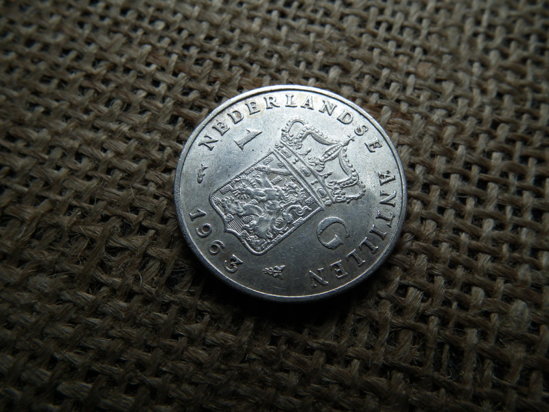 Hollandia , Holland Antillák  , ezüst 1 gulden 1963