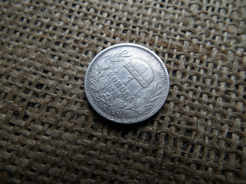 Ezüst 1 korona 1893 KB 