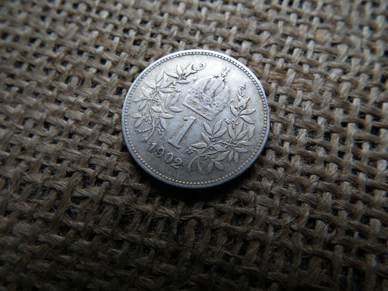 Ezüst 1 korona 1902 , corona 