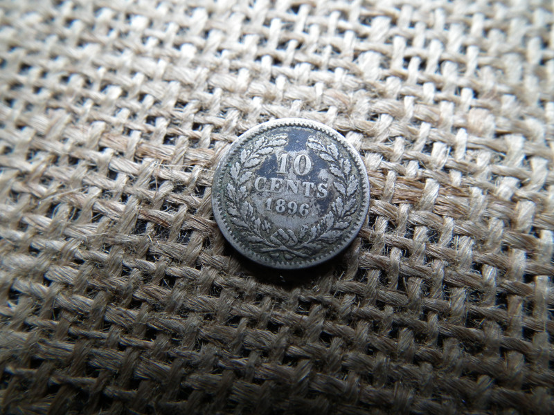 Hollandia , ezüst 10 cent 1896 , cents 