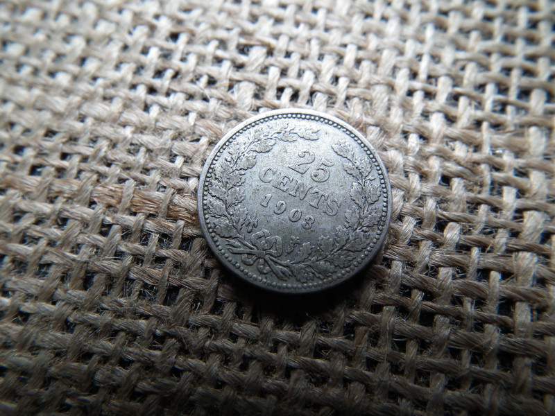 Hollandia , ezüst 25 cent 1903 , cents 