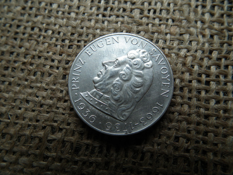 Ezüst 2 schilling 1936 ,  Savoyai Jenő herceg