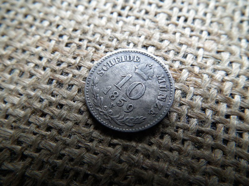 Ezüst 10 krajcár 1859 V , Velence 