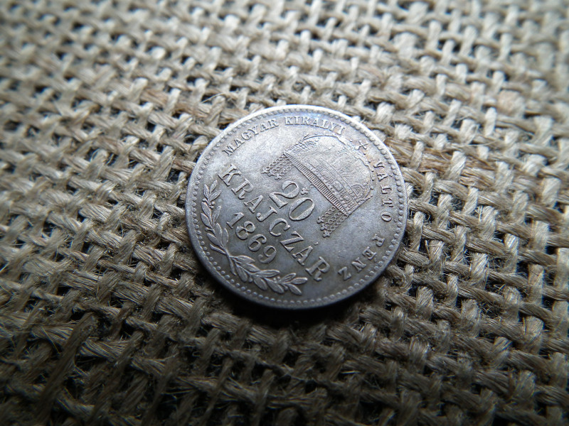 Ezüst 20 krajcár 1869 KB , MKVP 