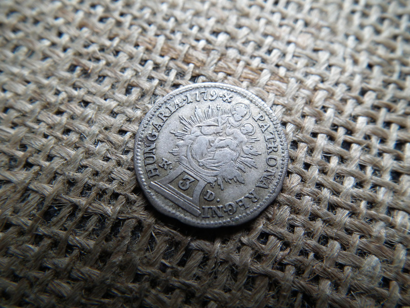 Mária Terézia , ezüst  3 Krajcár 1779 KD , B  , kreuzer 